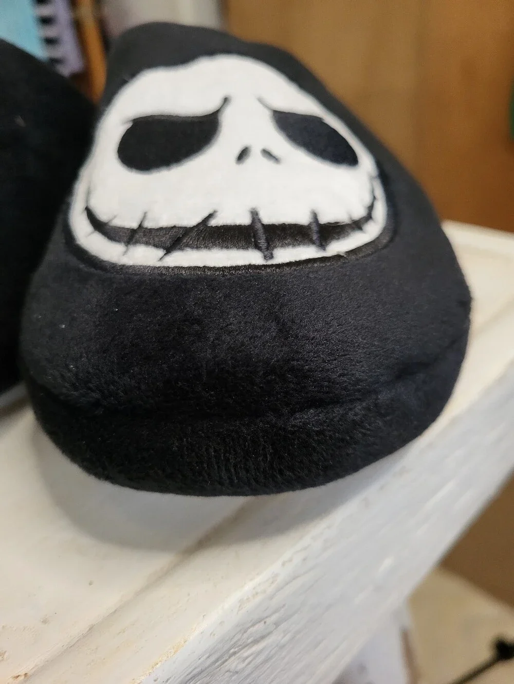 Disney Black Jack Skellington Kids Mule Slippers. Size 3/4